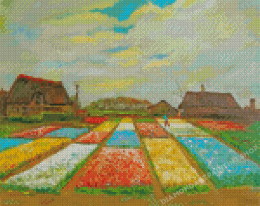 Bulb Fields Van Gogh Diamond Painting