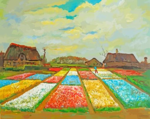 Bulb Fields Van Gogh Diamond Painting