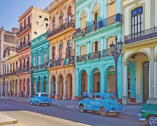 Cuba Havana Buildings Diamond Paintings