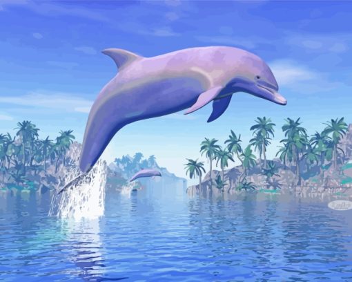 Dolphins In Tropics diamond paintings