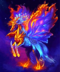 Fire And Ice Horse Diamond Paintings