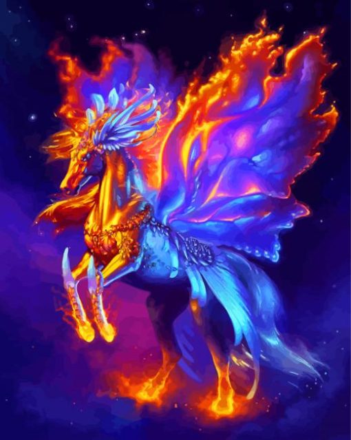 Fire And Ice Horse Diamond Paintings