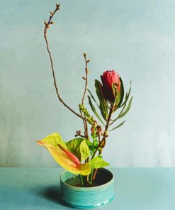 Ikebana Protea Diamond Painting