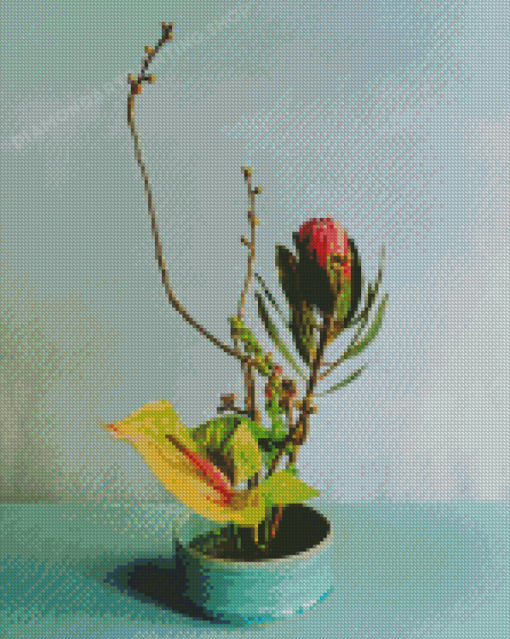 Ikebana Protea Diamond Painting