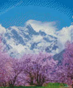 Sakura Tree Over Clouds Diamond Paintings