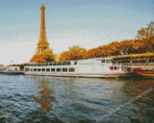 Seine River Banner Paris Diamond Painting