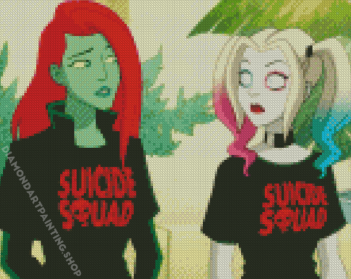 Suicide Squad Harley Quinn And Poison Ivy Diamond Painting