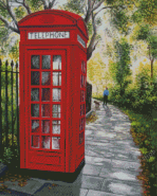 The Red Phone Box Diamond Painting