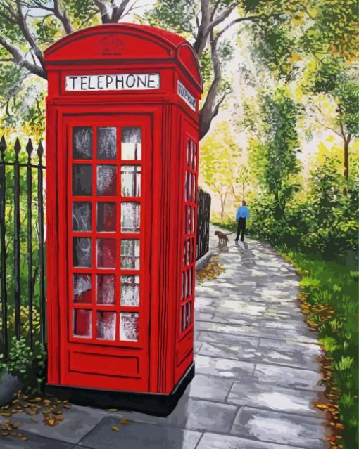 The Red Phone Box Diamond Painting