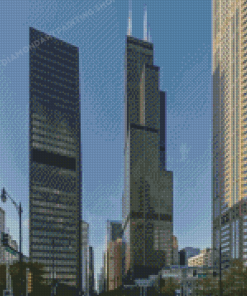 Willis Tower Chicago Diamond Painting