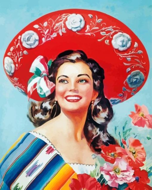 Mexican Woman Diamond Paintings