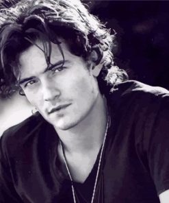 Monochrome Orlando Bloom Diamond Paintings