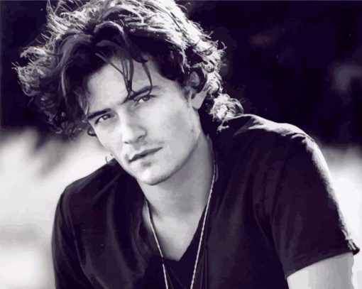 Monochrome Orlando Bloom Diamond Paintings