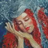 Redhead Woman Dreaming Diamond Paintings