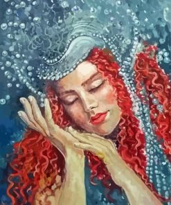 Redhead Woman Dreaming Diamond Paintings