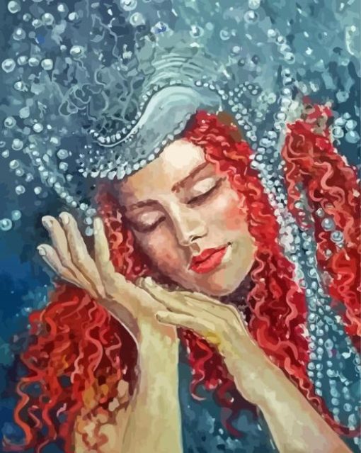 Redhead Woman Dreaming Diamond Paintings