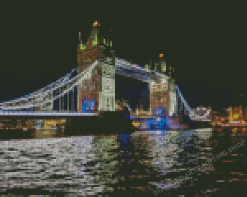 Tower Bridge London At Night Diamond Painting