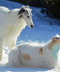 Borzoi Dogs Diamond Paintings