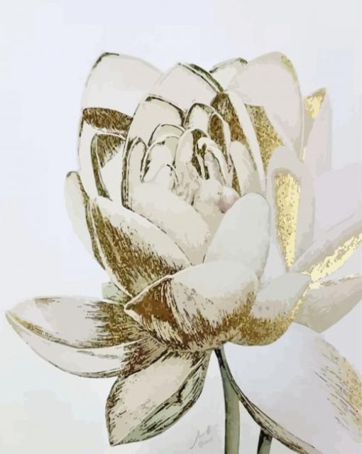 Gold Flower Diamond Paintings