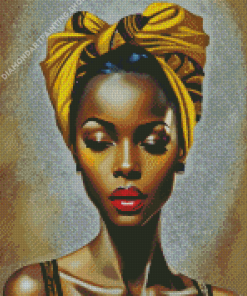 Black African Lady Diamond Paintings