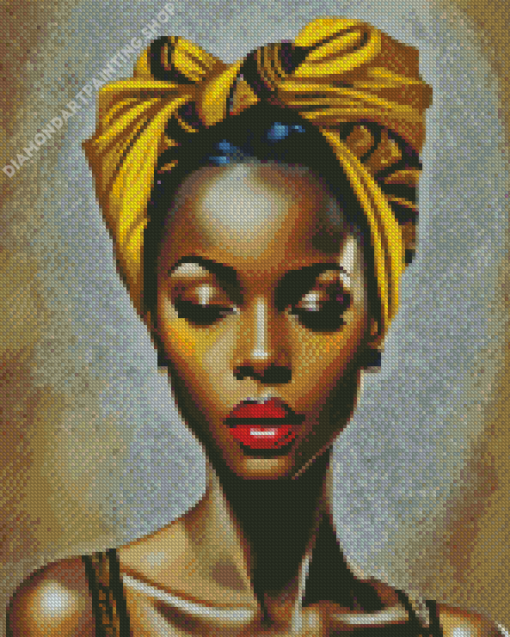 Black African Lady Diamond Paintings