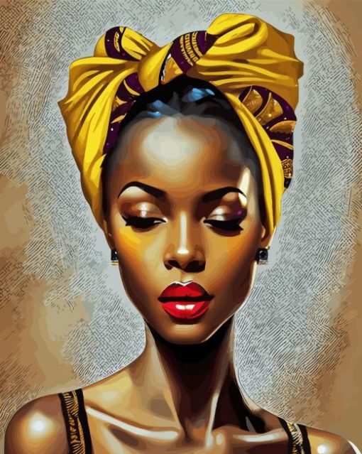 Black African Lady Diamond Paintings