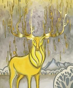 Gold Deer Diamond Paintings