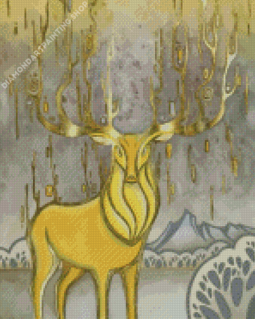 Gold Deer Diamond Paintings