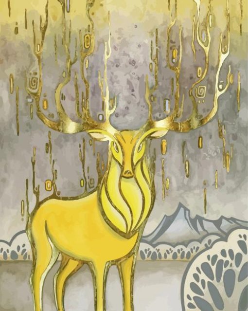 Gold Deer Diamond Paintings