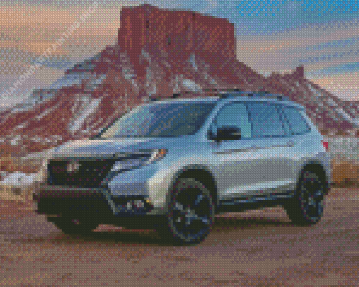 Grey Honda Pilot Diamond Paintings