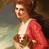 Lady With Dog Diamond Paintings