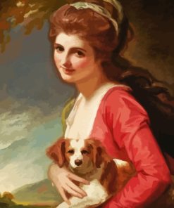 Lady With Dog Diamond Paintings