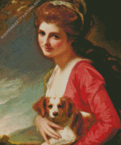 Lady With Dog Diamond Paintings