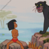 Mowgli And Bagheera Diamond Paintings