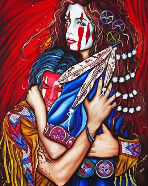 Native Couple Diamond Paintings