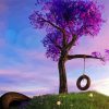 Purple Tree Swing Diamond Paintings