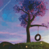 Purple Tree Swing Diamond Paintings