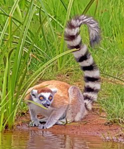 Ring Tailed Lemur Diamond Paintings