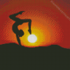 Sunset Silhouette Gymnastic Diamond Paintings