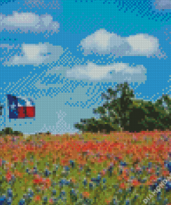 Texas Bluebonnets Field Diamond Paintings