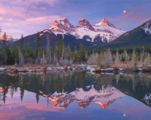 Three Sisters Mountains Diamond Paintings