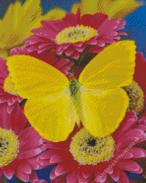 Yellow Butterfly Diamond Paintings