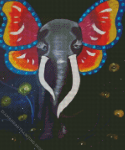 Elephant Butterfly Diamond Paintings