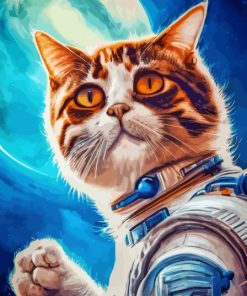 Astronaut Space Cat Diamond Paintings