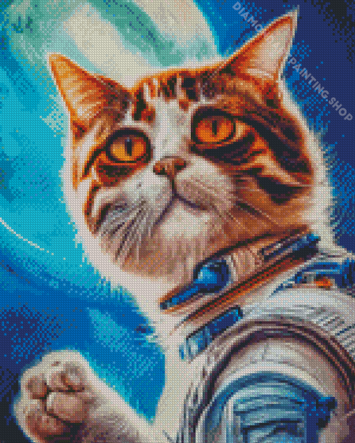 Astronaut Space Cat Diamond Paintings