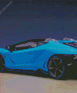 Blue Lamborghini Zentorno Diamond Paintings