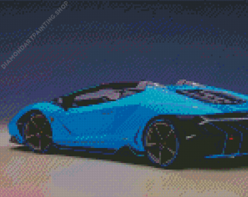 Blue Lamborghini Zentorno Diamond Paintings