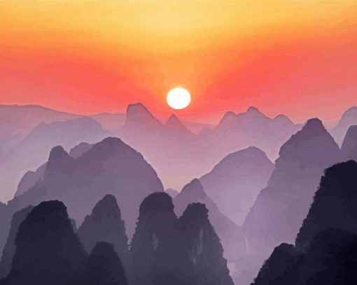 China Karst Mountains Diamond Paintings