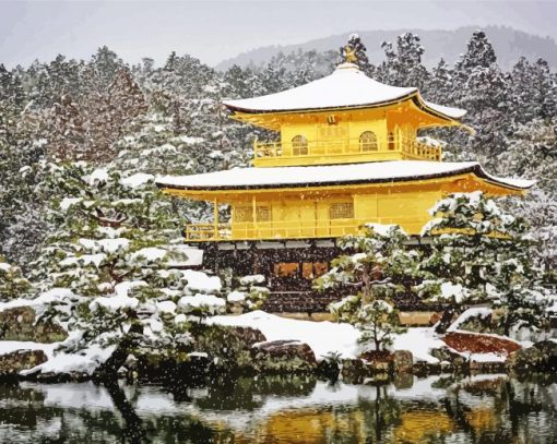 Golden Pavilion Diamond Paintings