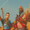 Kratos And Atreus Diamond Paintings